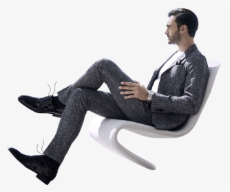 Guy - Man Sitting Side Png, Transparent Png, Transparent PNG
