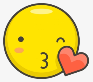 Face Blowing A Kiss Emoji - Kiss Icon, HD Png Download, Transparent PNG