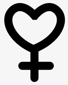 Transparent Heart Shape Clipart - Female Gender Symbol Heart, HD Png Download, Transparent PNG