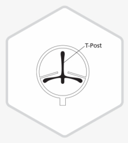 T Post Hexagon - Circle, HD Png Download, Transparent PNG