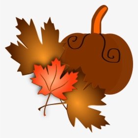 Pumpkin Clipart Pumpkin Leaves - Pumpkin And Leaves Vector, HD Png Download, Transparent PNG