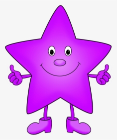 Purple Funny Star Clipart - Cartoon Colorful Star Clipart, HD Png Download, Transparent PNG