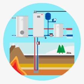 Qodef Image With Icon - Clipart Heat Pump, HD Png Download, Transparent PNG