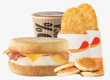 Bacon & Egg Muffin Super Stunner - Double Sausage Egg Mcmuffin Meal, HD Png Download, Transparent PNG