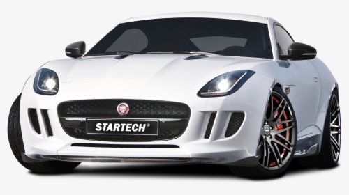 White Startech Jaguar F Type Coupe Sports Car Png Image - Jaguar Car Full Hd, Transparent Png, Transparent PNG