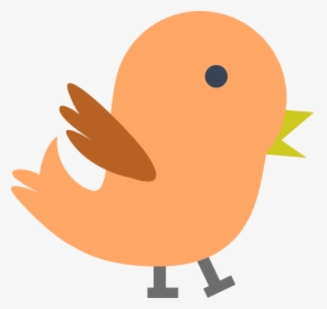 Orange Bird Clipart - Baby Bird Clipart Png, Transparent Png, Transparent PNG