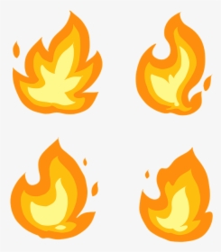Flame, Fire, Hot, Orange, Element, Icon, Flat, Cartoon - 卡通 火焰 素材, HD Png Download, Transparent PNG