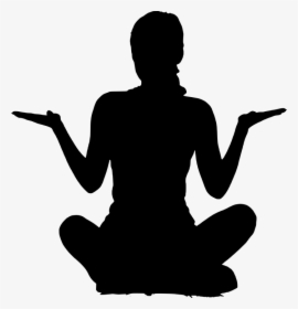 Silhouette, Yoga, Young, Woman, Vibrant, Sport, Sitting - Yoga Clip Art, HD Png Download, Transparent PNG