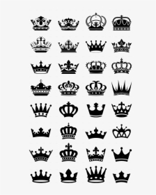 32 Royal Black Crowns Black Crowns- - Crown Png Black And White, Transparent Png, Transparent PNG