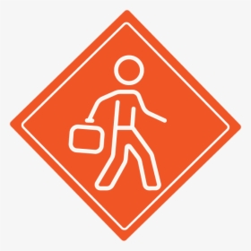Transparent Walking Icon Png - Traffic Sign, Png Download, Transparent PNG