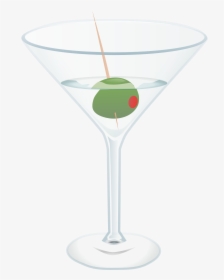 Martini, Cocktail, Glass, Alcohol, Drink, Food, Olive - Alcohol Drink With Olive, HD Png Download, Transparent PNG
