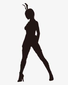 Playboy Bunny Girl Silhouette Png, Transparent Png, Transparent PNG