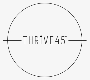 Thrive 45 Black Logo With Circle On Transparent Background - Circle Logo Transparent Background, HD Png Download, Transparent PNG