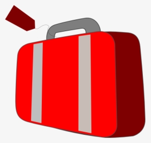 Traveling Clipart Vector - Red Luggage Clipart, HD Png Download, Transparent PNG