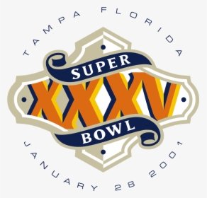 Super Bowl Xxxv Wikipedia - Super Bowl Xxxv Logo, HD Png Download, Transparent PNG