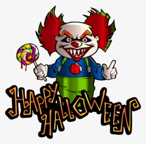 Transparent Happy Halloween Png - Halloween Clown Clipart, Png Download, Transparent PNG