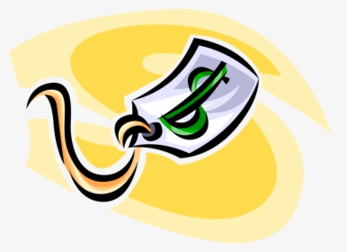 Vector Illustration Of Retail Sales Tag With Cash Money, HD Png Download, Transparent PNG