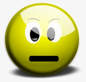 Cold Face Clipart - Yellow Smiley Face Neutral, HD Png Download, Transparent PNG
