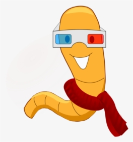 Inch Worm Cliparts - 3d Glasses Cartoon, HD Png Download, Transparent PNG
