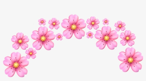 #tumblr #flower #pink - Emoji Flower Crown Png, Transparent Png, Transparent PNG