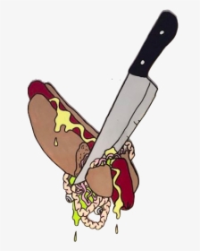 Hot Dog Knife Animation Cel, HD Png Download, Transparent PNG
