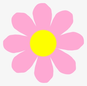 Pink Cartoon Flowers - Flower With 8 Petals Clipart, HD Png Download, Transparent PNG