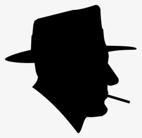Mafia Clip Art - Man Smoking Silhouette, HD Png Download, Transparent PNG