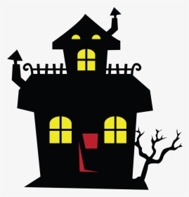 Haunted House Clipart Png - Halloween Clip Art Haunted House, Transparent Png, Transparent PNG