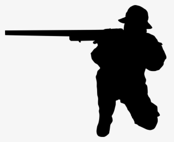 Person Shooting Silhouette Png, Transparent Png, Transparent PNG