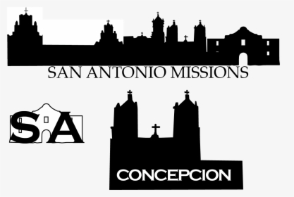 Transparent San Antonio Skyline Png - San Antonio Mission Skyline, Png Download, Transparent PNG