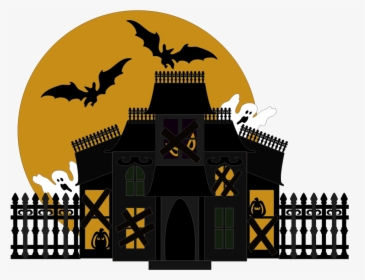 Halloween House Png - Png Halloween Haunted House Clip Art, Transparent Png, Transparent PNG