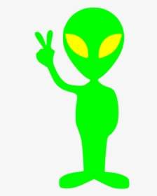 Free Peace Symbol Clipart - Transparent Background Alien Clip Art, HD Png Download, Transparent PNG