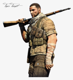 Sniper Elite Png Transparent Image - Sniper Elite 4 Render, Png Download, Transparent PNG