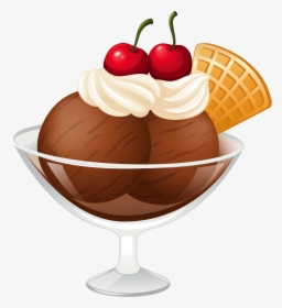 Clip Art Desserts Png Library - Ice Cream Chocolate Vector Png, Transparent Png, Transparent PNG