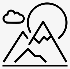 Mountain Landscape - Mountains Icon Transparent Background, HD Png Download, Transparent PNG