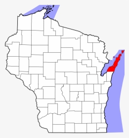 Transparent Wisconsin Silhouette Png - Door County Wisconsin Map, Png Download, Transparent PNG