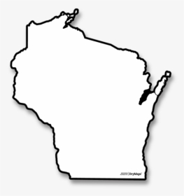 Wisconsin - Wisconsin Map Png White, Transparent Png, Transparent PNG