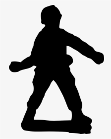 Soldier Silhouette Clip Art - Soldier Throwing A Grenade Outline, HD Png Download, Transparent PNG