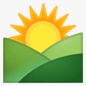 Sunrise Over Mountains Icon - Sunrise Emoji, HD Png Download, Transparent PNG