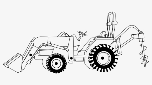 Dessin À Colorier De Tracteur, HD Png Download, Transparent PNG