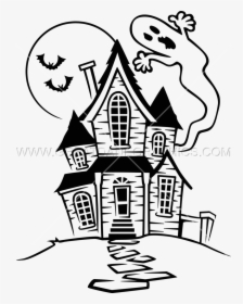 Haunted House Production Ready Artwork For T Shirt - Drawing Of A Haunted House, HD Png Download, Transparent PNG