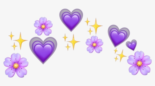 Purple Heart Emoji Crown, HD Png Download, Transparent PNG