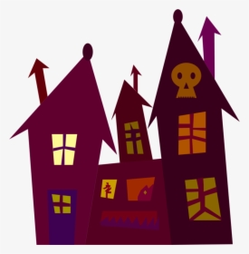 Spooky House - Drawing Of Haunted House, HD Png Download, Transparent PNG