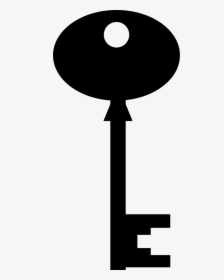 Oval Black Key Silhouette - Silhouette, HD Png Download, Transparent PNG