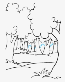 Forest Easy To Draw, HD Png Download, Transparent PNG