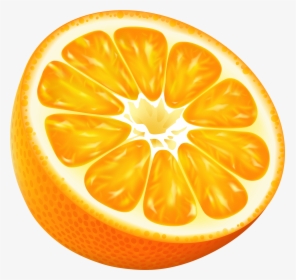 Mandarin Clipart Half Orange - Half Orange Clipart, HD Png Download, Transparent PNG