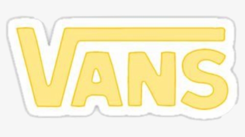 yellow vans logo sticker