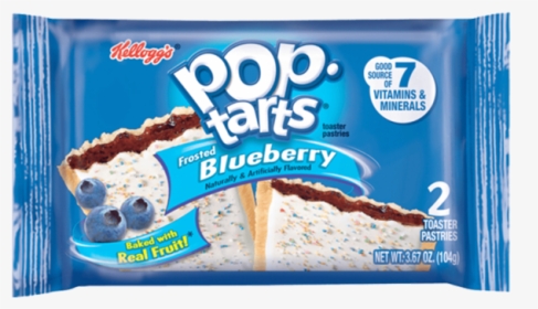 Kelloggs Pop Tarts Frosted Blueberry 2pk - Pop Tarts Frosted Blueberry, HD Png Download, Transparent PNG