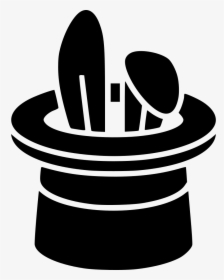 Magic Rabbit Trick Hat Circus - Rabbit In Hat Logo, HD Png Download, Transparent PNG