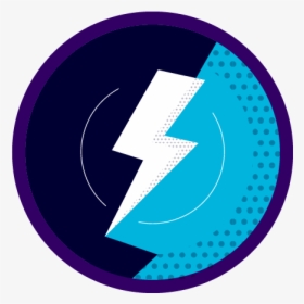 Flash Sticker Halftone Lightning Icon Flash Sticker - Circle, HD Png Download, Transparent PNG